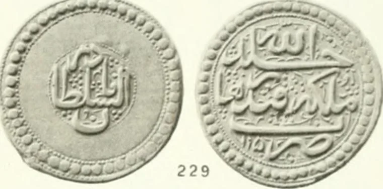 An illustration from The coins of the sháhs of Persia, Safavis, Afgháns, Efsháris, Zands, and Kájárs, 1887, leaf 448