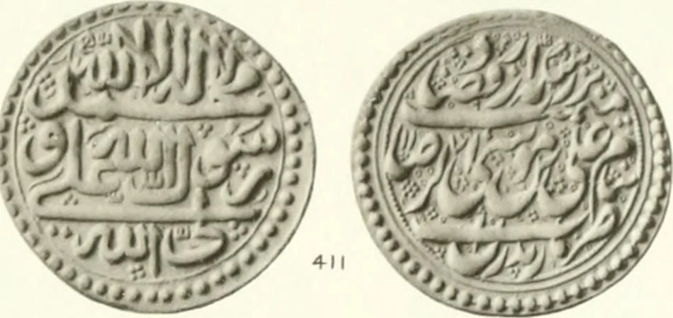 An illustration from The coins of the sháhs of Persia, Safavis, Afgháns, Efsháris, Zands, and Kájárs, 1887, leaf 456