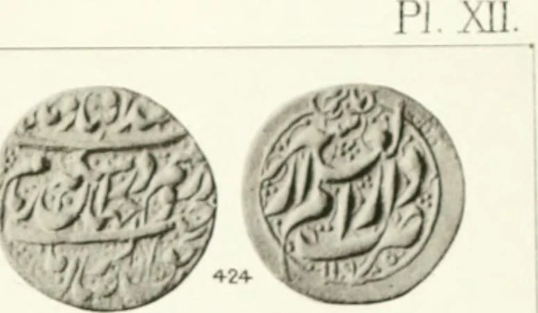 An illustration from The coins of the sháhs of Persia, Safavis, Afgháns, Efsháris, Zands, and Kájárs, 1887, leaf 458
