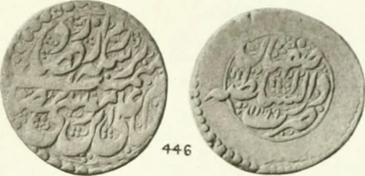 An illustration from The coins of the sháhs of Persia, Safavis, Afgháns, Efsháris, Zands, and Kájárs, 1887, leaf 460