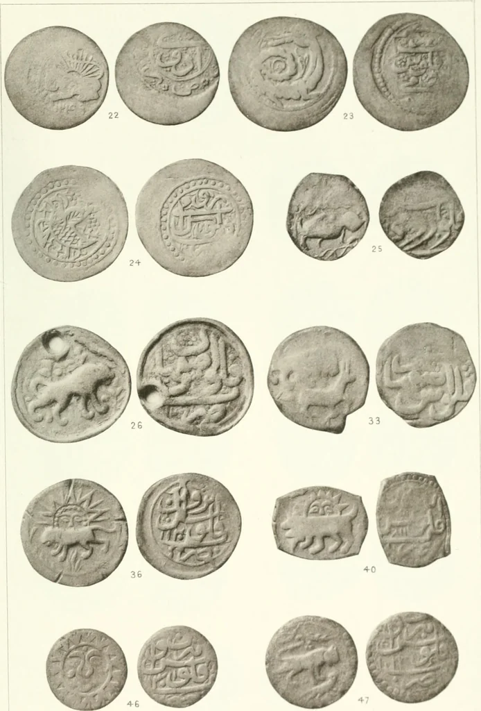 An illustration from The coins of the sháhs of Persia, Safavis, Afgháns, Efsháris, Zands, and Kájárs, 1887, leaf 470