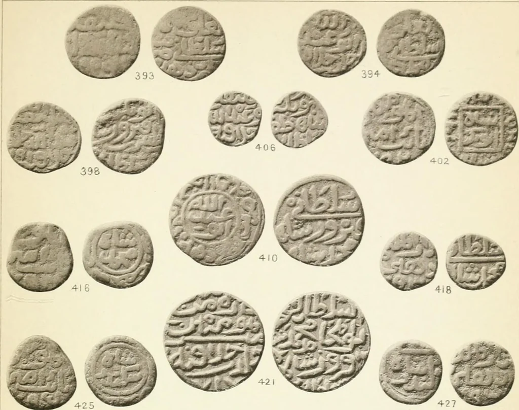 An illustration from The coins of the sultáns of Delhi in the British museum, 1884, leaf 262