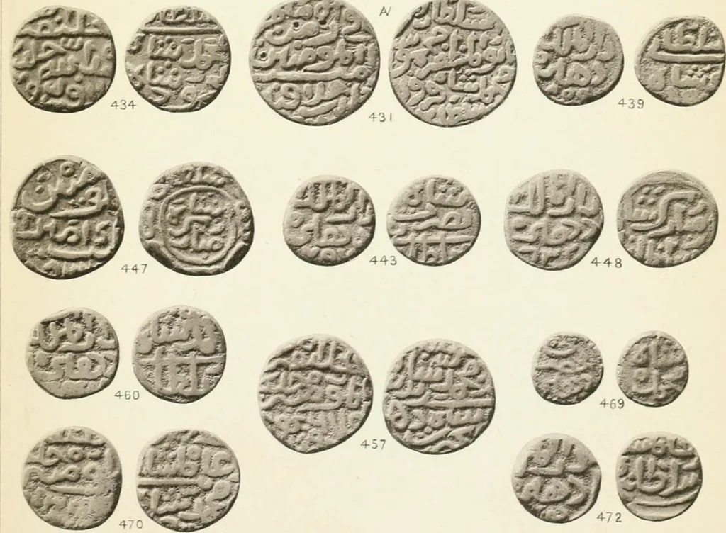 An illustration from The coins of the sultáns of Delhi in the British museum, 1884, leaf 262