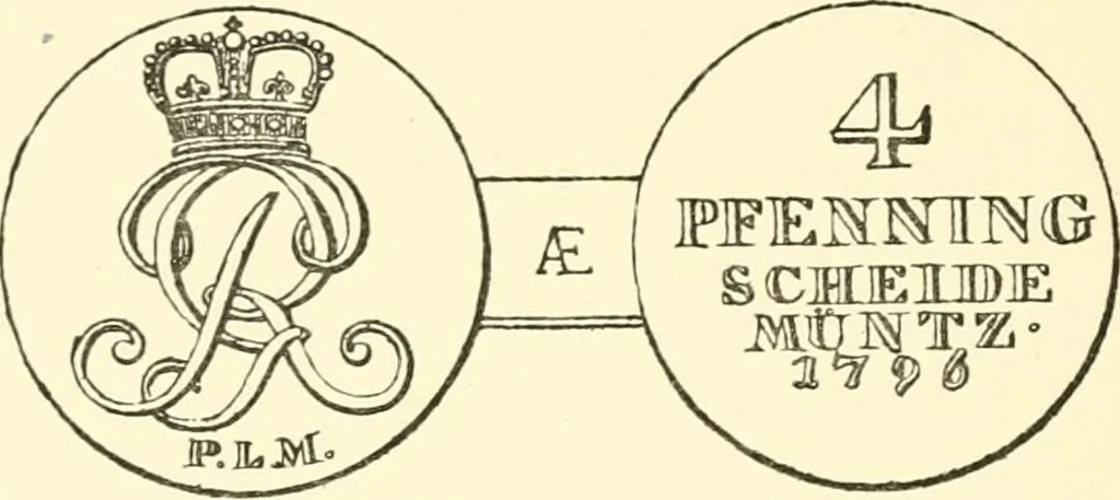 An illustration from The coins and tokens of the possessions and colonies of the British empire, 1889, leaf 125