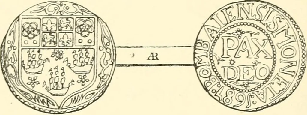 An illustration from The coins and tokens of the possessions and colonies of the British empire, 1889, leaf 149