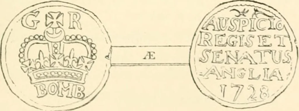An illustration from The coins and tokens of the possessions and colonies of the British empire, 1889, leaf 152