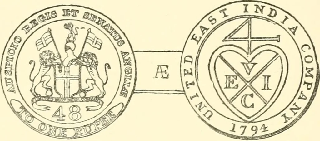 An illustration from The coins and tokens of the possessions and colonies of the British empire, 1889, leaf 187