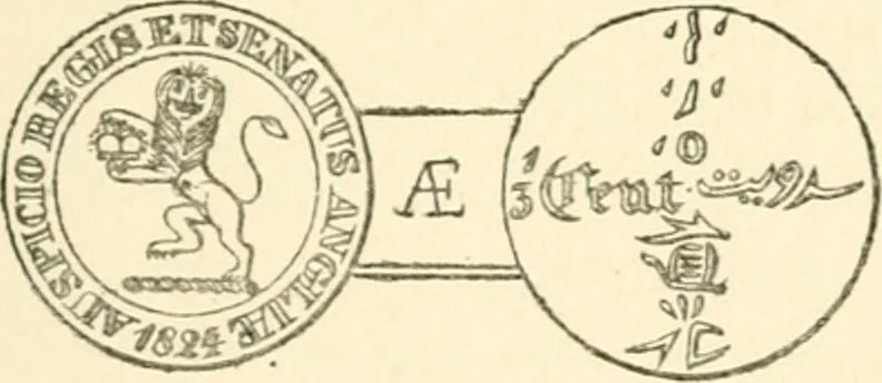 An illustration from The coins and tokens of the possessions and colonies of the British empire, 1889, leaf 202