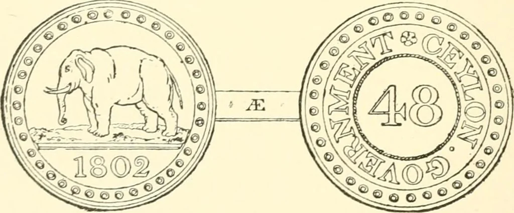 An illustration from The coins and tokens of the possessions and colonies of the British empire, 1889, leaf 207