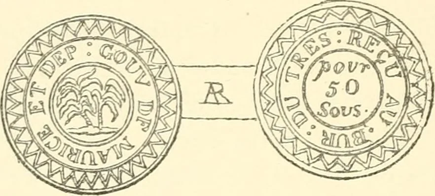 An illustration from The coins and tokens of the possessions and colonies of the British empire, 1889, leaf 245