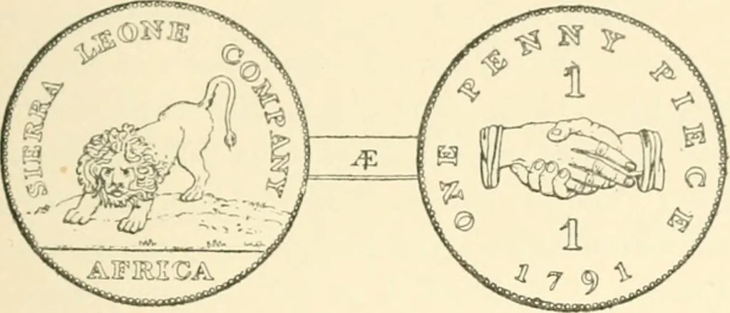 An illustration from The coins and tokens of the possessions and colonies of the British empire, 1889, leaf 252