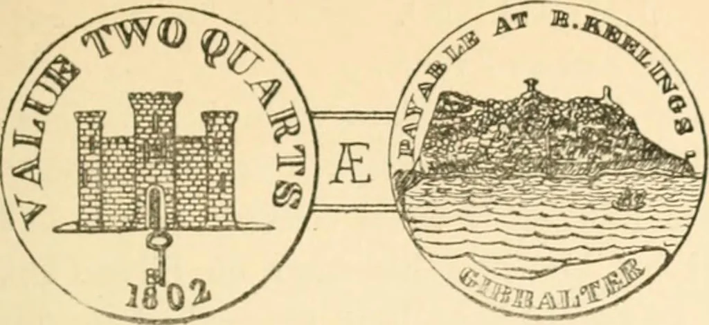 An illustration from The coins and tokens of the possessions and colonies of the British empire, 1889, leaf 26