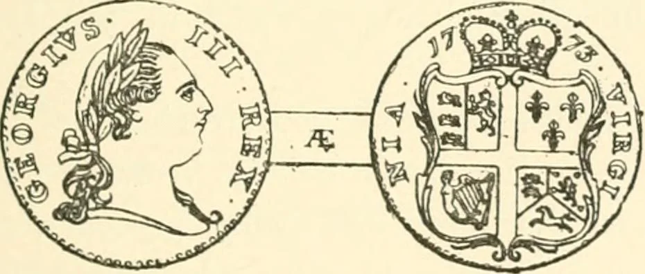 An illustration from The coins and tokens of the possessions and colonies of the British empire, 1889, leaf 276