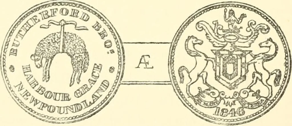 An illustration from The coins and tokens of the possessions and colonies of the British empire, 1889, leaf 281