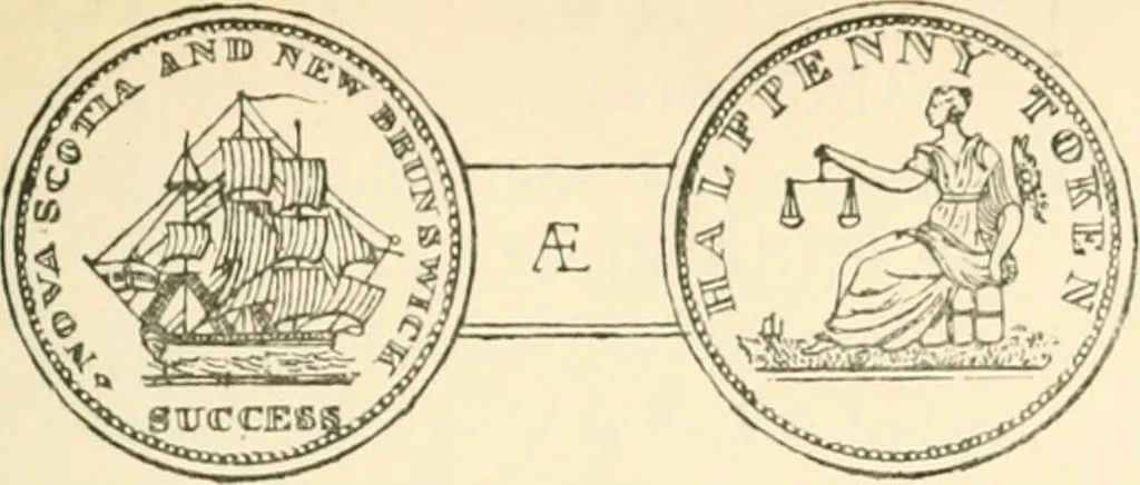 An illustration from The coins and tokens of the possessions and colonies of the British empire, 1889, leaf 284