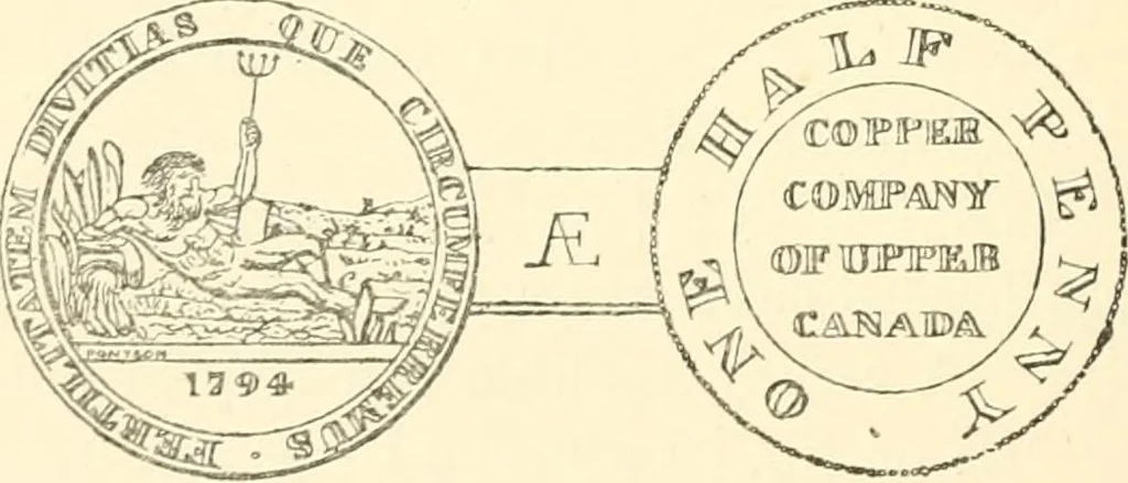 An illustration from The coins and tokens of the possessions and colonies of the British empire, 1889, leaf 301
