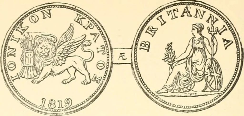 An illustration from The coins and tokens of the possessions and colonies of the British empire, 1889, leaf 31