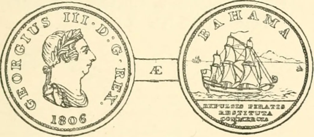 An illustration from The coins and tokens of the possessions and colonies of the British empire, 1889, leaf 324