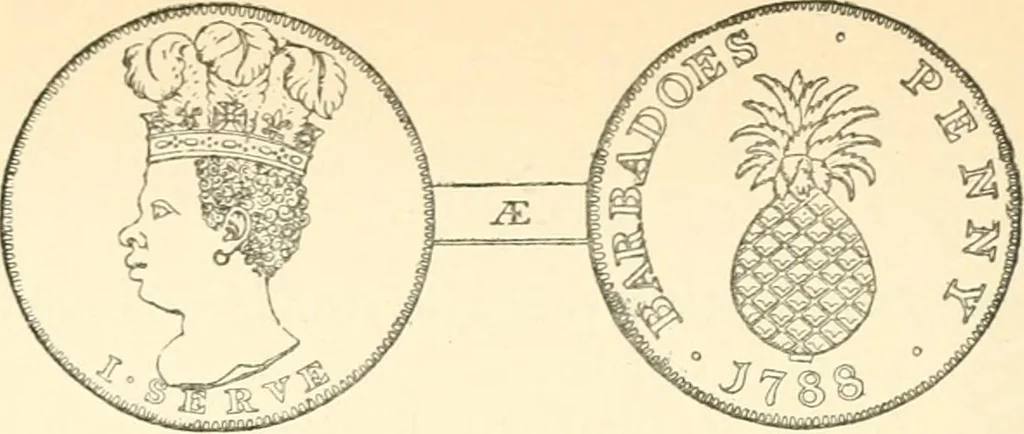 An illustration from The coins and tokens of the possessions and colonies of the British empire, 1889, leaf 325