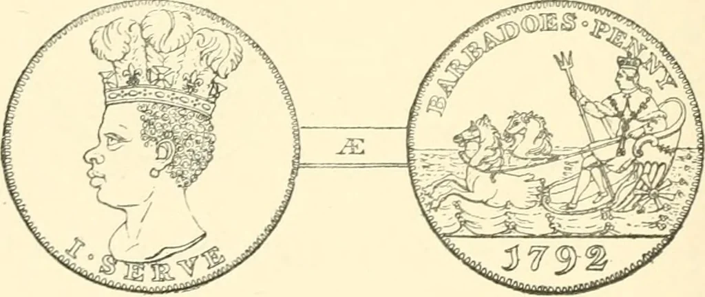 An illustration from The coins and tokens of the possessions and colonies of the British empire, 1889, leaf 325