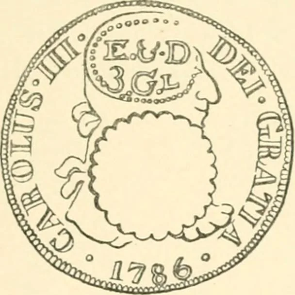 An illustration from The coins and tokens of the possessions and colonies of the British empire, 1889, leaf 338