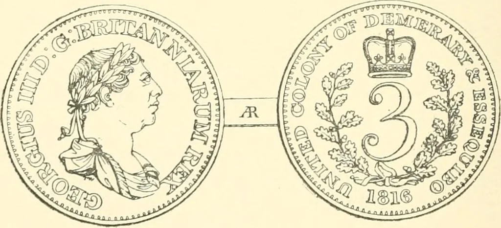 An illustration from The coins and tokens of the possessions and colonies of the British empire, 1889, leaf 339