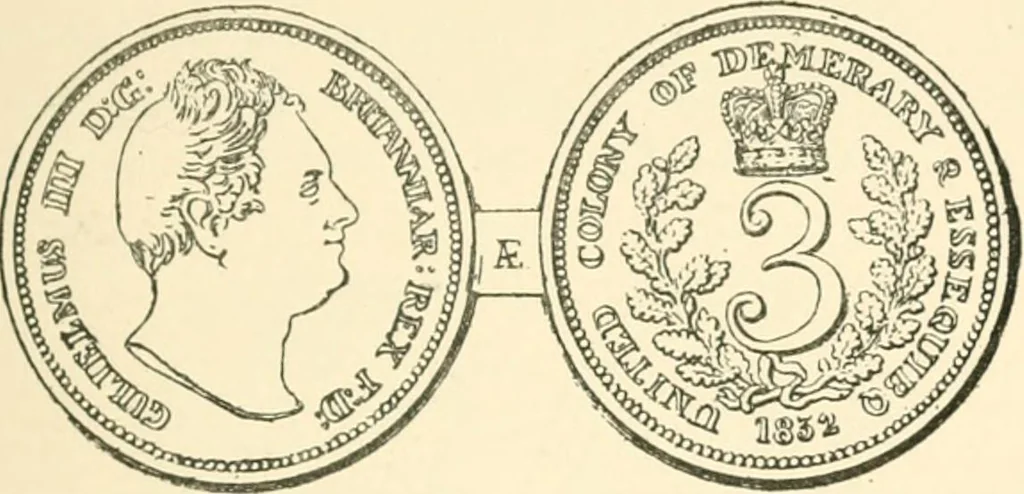 An illustration from The coins and tokens of the possessions and colonies of the British empire, 1889, leaf 340