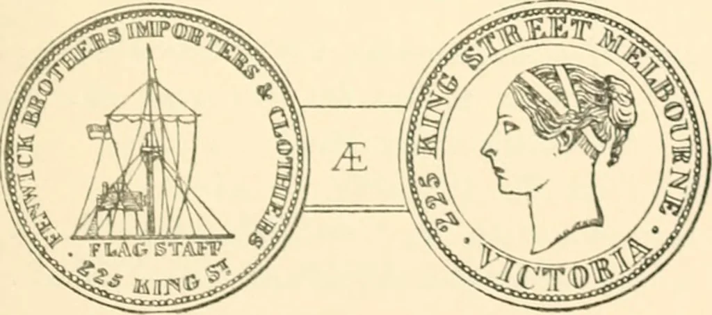 An illustration from The coins and tokens of the possessions and colonies of the British empire, 1889, leaf 360