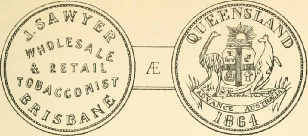 An illustration from The coins and tokens of the possessions and colonies of the British empire, 1889, leaf 372