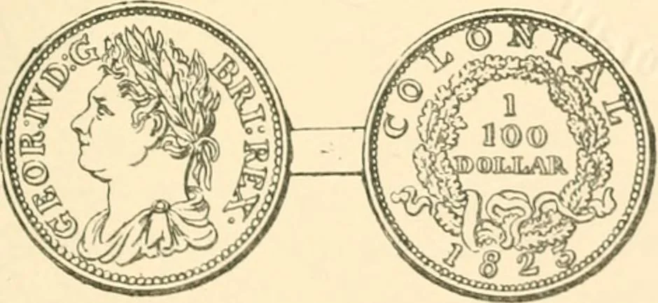 An illustration from The coins and tokens of the possessions and colonies of the British empire, 1889, leaf 4