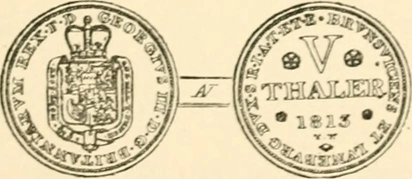 An illustration from The coins and tokens of the possessions and colonies of the British empire, 1889, leaf 42