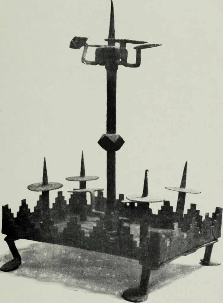 An illustration from ColecciÃ³n de hierros de Santiago RusiÃ±ol, 1910, leaf 50