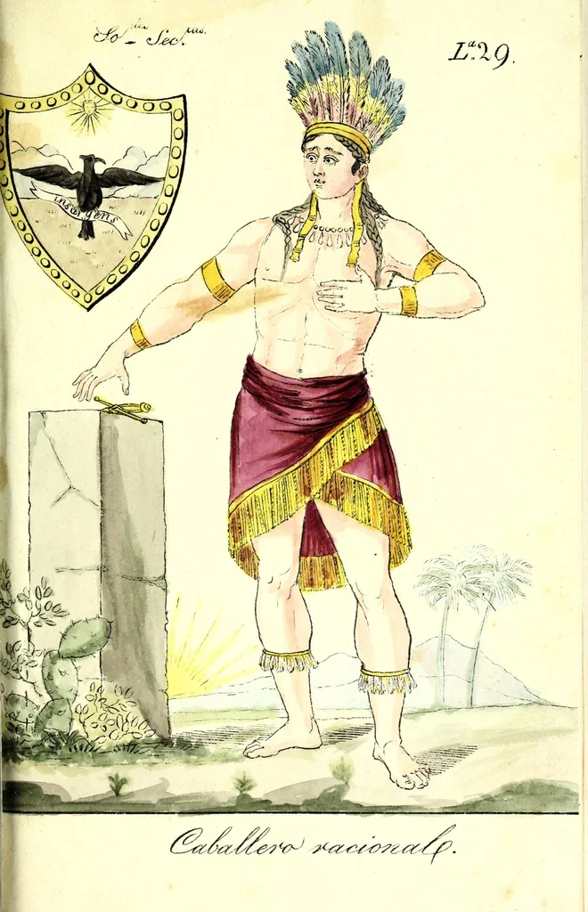 An illustration from Colección de los principales trages y adornos de los diferentes ritos mazonicos conocidos desde la época de su fundación, seguida de las reglas mas remarcables de los miembros de las diferentes sociedades secretas, y precedida de un compendio histórico de ellas, 1822, leaf 85