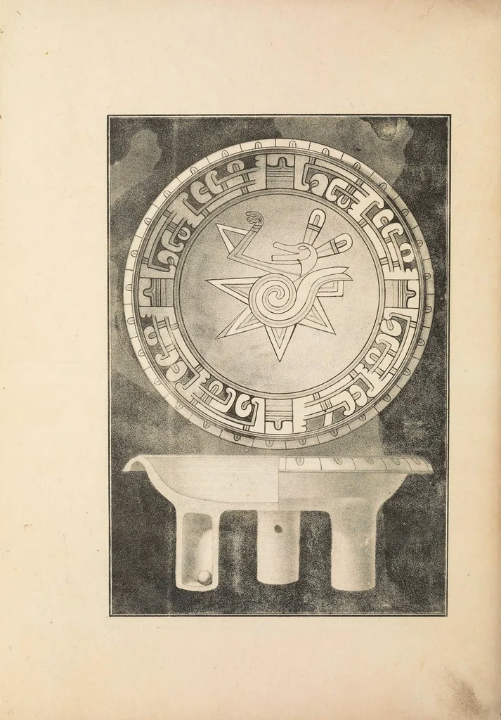 An illustration from Colección de las antigüedades mexicanas que ecsisten en el Museo Nacional, 1827, leaf 45