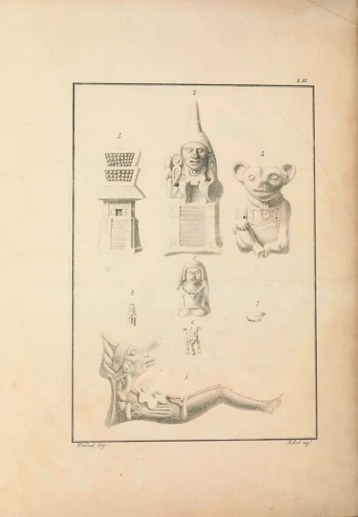 An illustration from Colección de las antigüedades mexicanas que ecsisten en el Museo Nacional, 1827, leaf 55