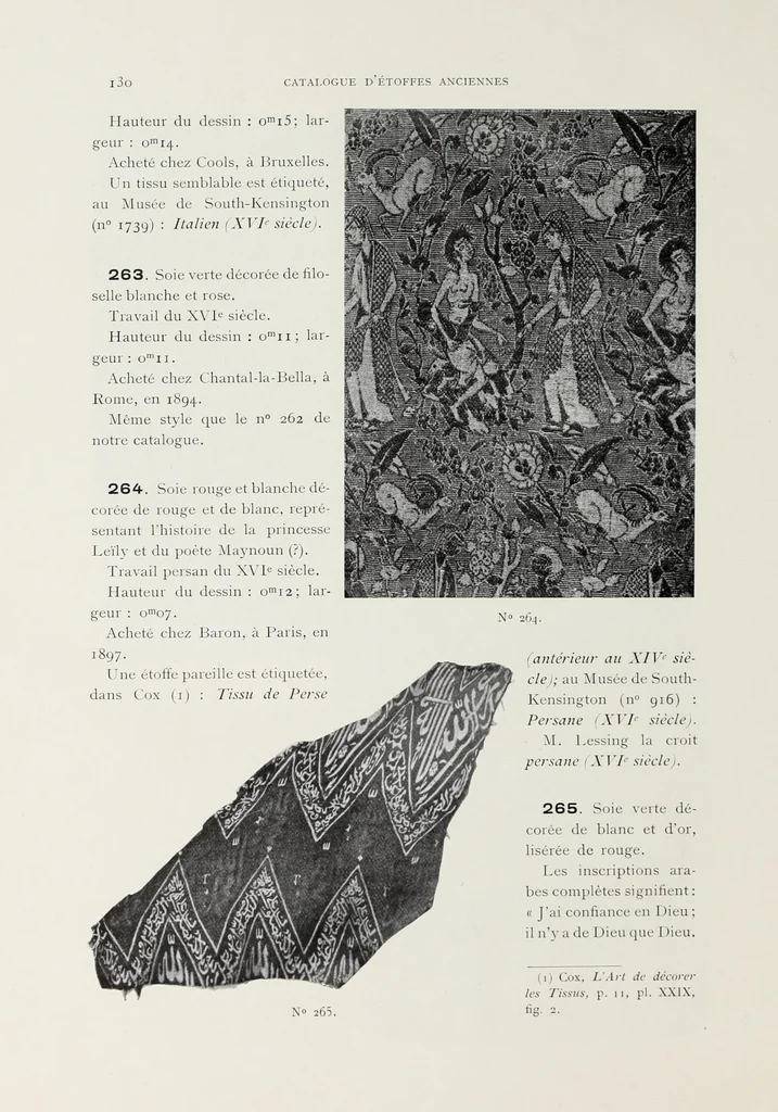 An illustration from Collection d'anciennes étoffes : réunies et décrites, 1901, leaf 142