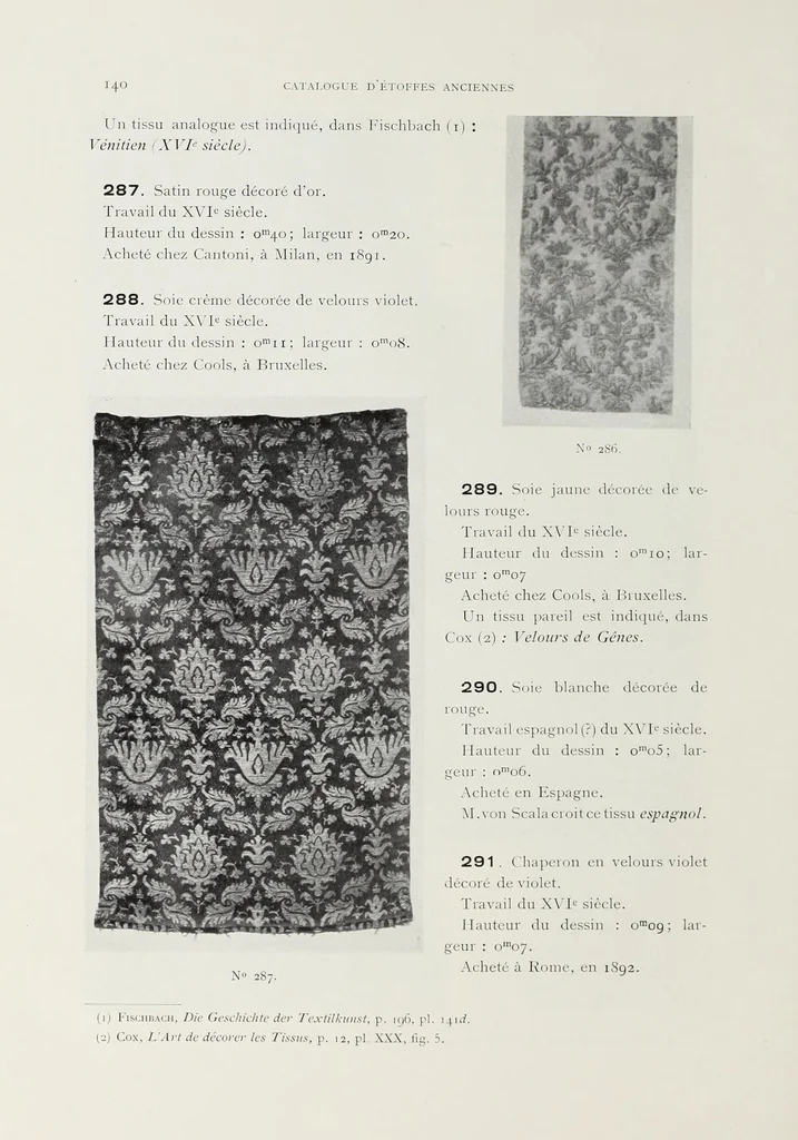 An illustration from Collection d'anciennes étoffes : réunies et décrites, 1901, leaf 152