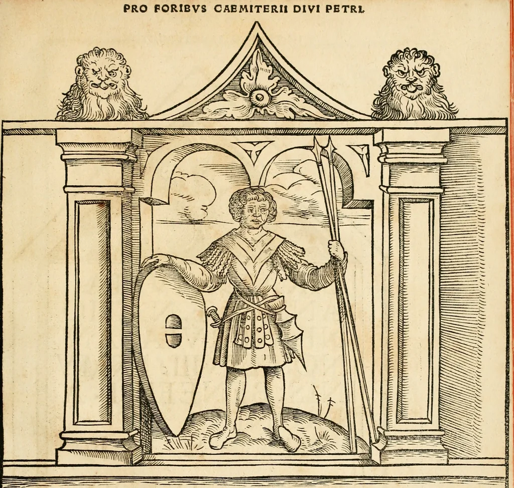 An illustration from Collectanea antiqvitatvm in vrbe atqve agro Mogvntino repertarvm, 1525, leaf 22