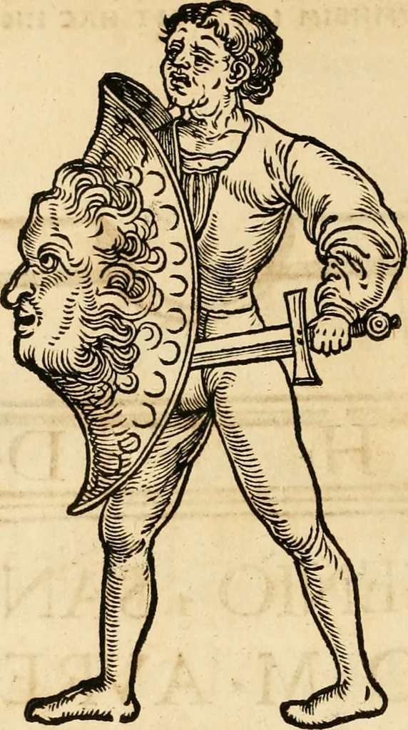 An illustration from Collectanea antiqvitatvm in vrbe atqve agro Mogvntino repertarvm, 1525, leaf 43