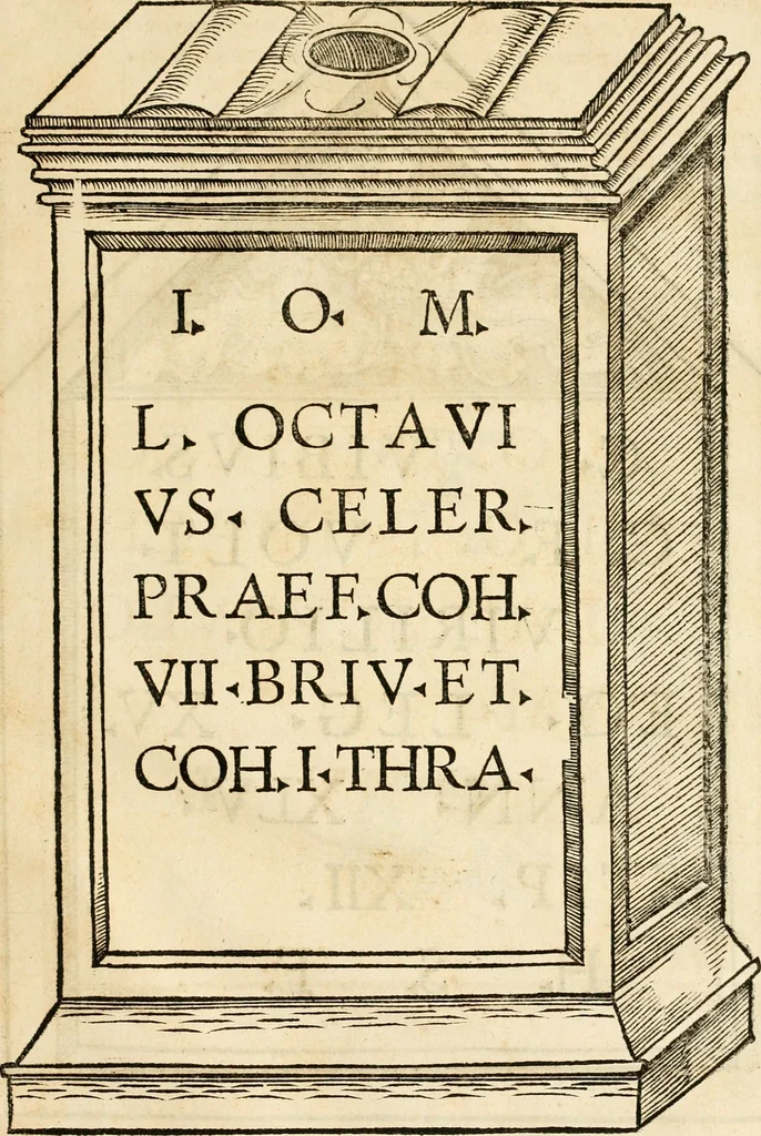An illustration from Collectanea antiqvitatvm in vrbe atqve agro Mogvntino repertarvm, 1525, leaf 48