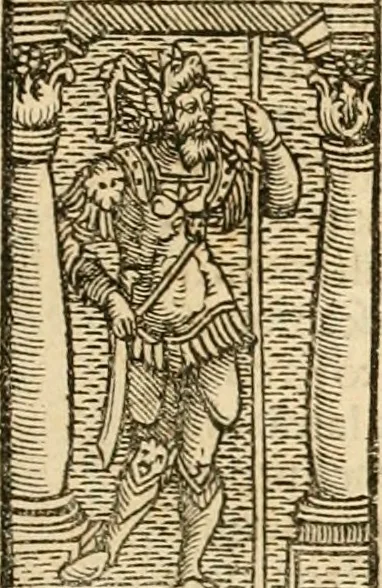 An illustration from Collectanea antiqvitatvm in vrbe atqve agro Mogvntino repertarvm, 1525, leaf 8