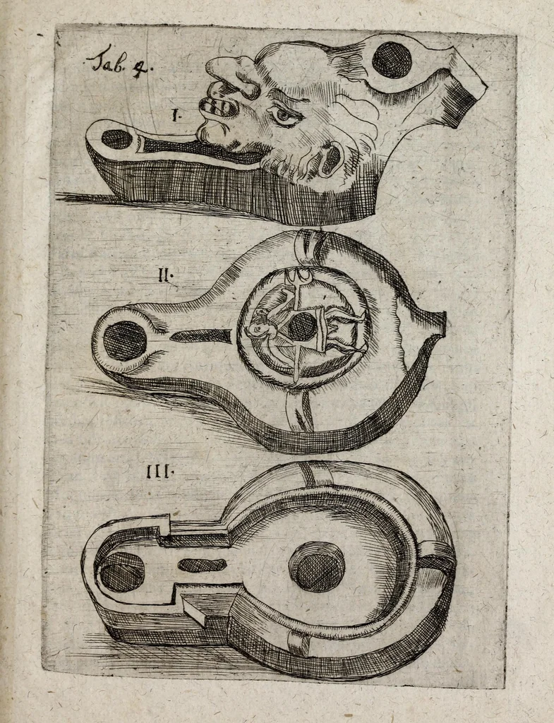 An illustration from Collectaneorum naturae, artis & antiquitatis specimen primum antiquitatis : sive urnae sepulchralis, nuper extra urbem Mognuntinam erutae descriptio, 1697, leaf 19