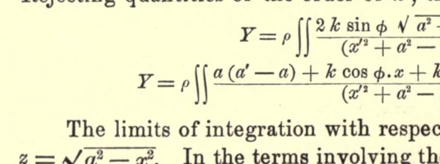 An illustration from The collected mathematical works of George William Hill, 1905, leaf 458