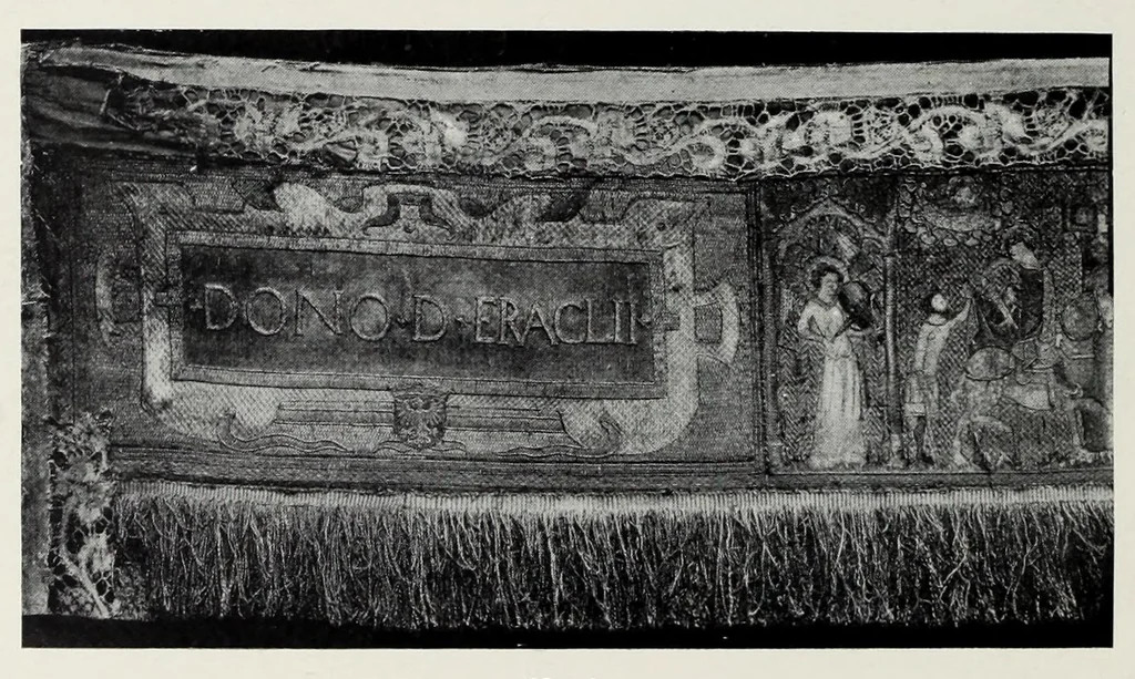 An illustration from Collection de broderies anciennes décrites par madame Isabelle Errera. Catalogue orné de 104 photogravures, 1905, leaf 108