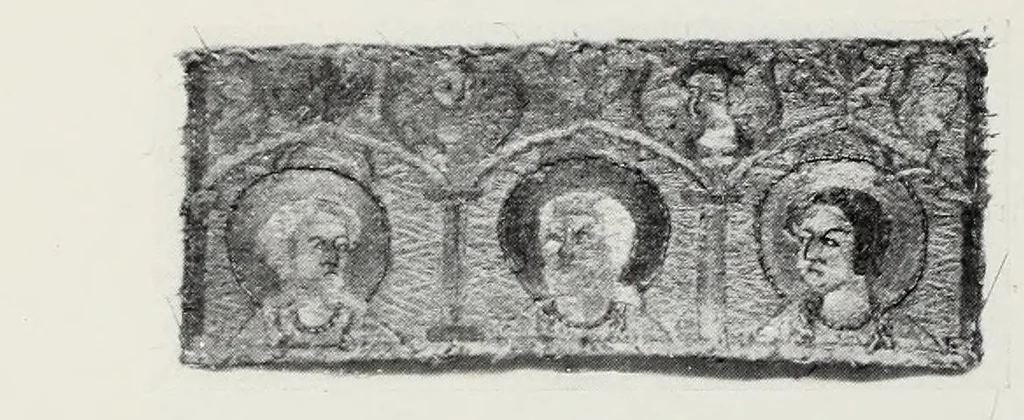 An illustration from Collection de broderies anciennes décrites par madame Isabelle Errera. Catalogue orné de 104 photogravures, 1905, leaf 34
