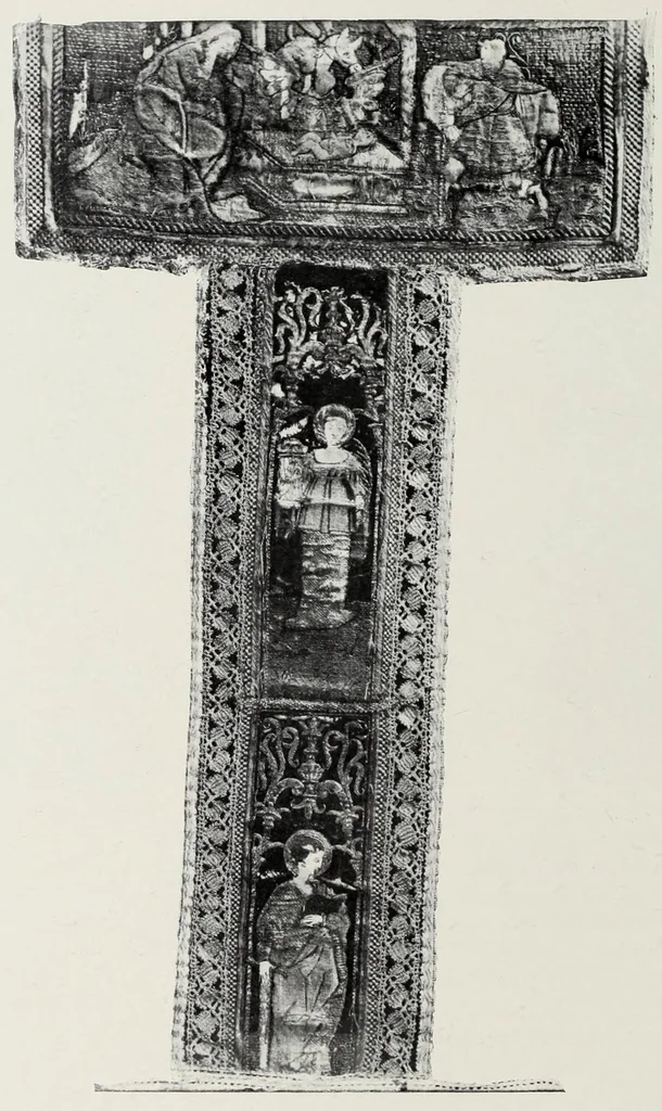 An illustration from Collection de broderies anciennes décrites par madame Isabelle Errera. Catalogue orné de 104 photogravures, 1905, leaf 76