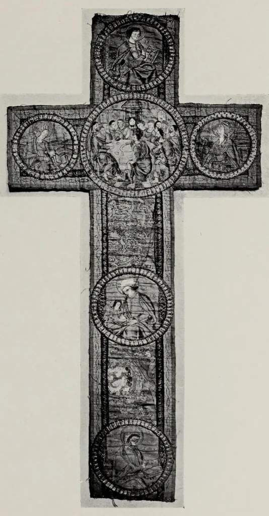An illustration from Collection de broderies anciennes décrites par madame Isabelle Errera. Catalogue orné de 104 photogravures, 1905, leaf 89
