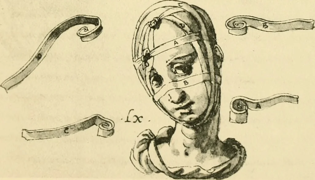 An illustration from Collection de chirurgiens grecs avec dessins attribués au Primatice. Reproduction réduite des 200 dessins du Manuscrit latin 6866 de la Bibliothèque nationale, 1908, leaf 106