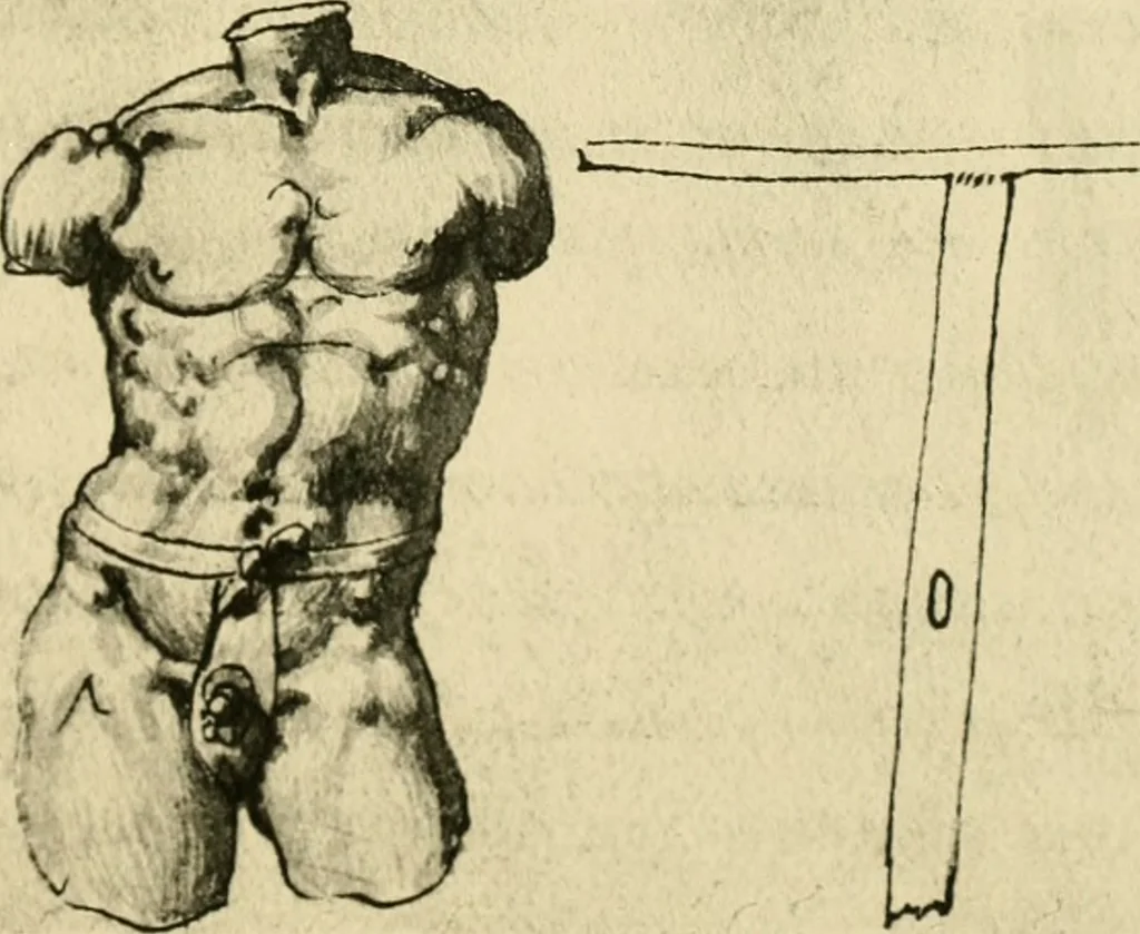 An illustration from Collection de chirurgiens grecs avec dessins attribués au Primatice. Reproduction réduite des 200 dessins du Manuscrit latin 6866 de la Bibliothèque nationale, 1908, leaf 136