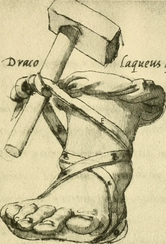 An illustration from Collection de chirurgiens grecs avec dessins attribués au Primatice. Reproduction réduite des 200 dessins du Manuscrit latin 6866 de la Bibliothèque nationale, 1908, leaf 152